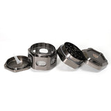 NBT Metal Hexagon Weed Grinder 60mm 4xParts - Shisha Glass