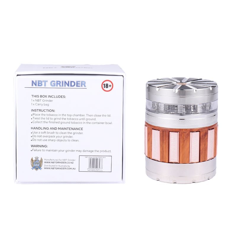 NBT Metal WHEEL Weed Grinder 63mm 4xParts - Shisha Glass