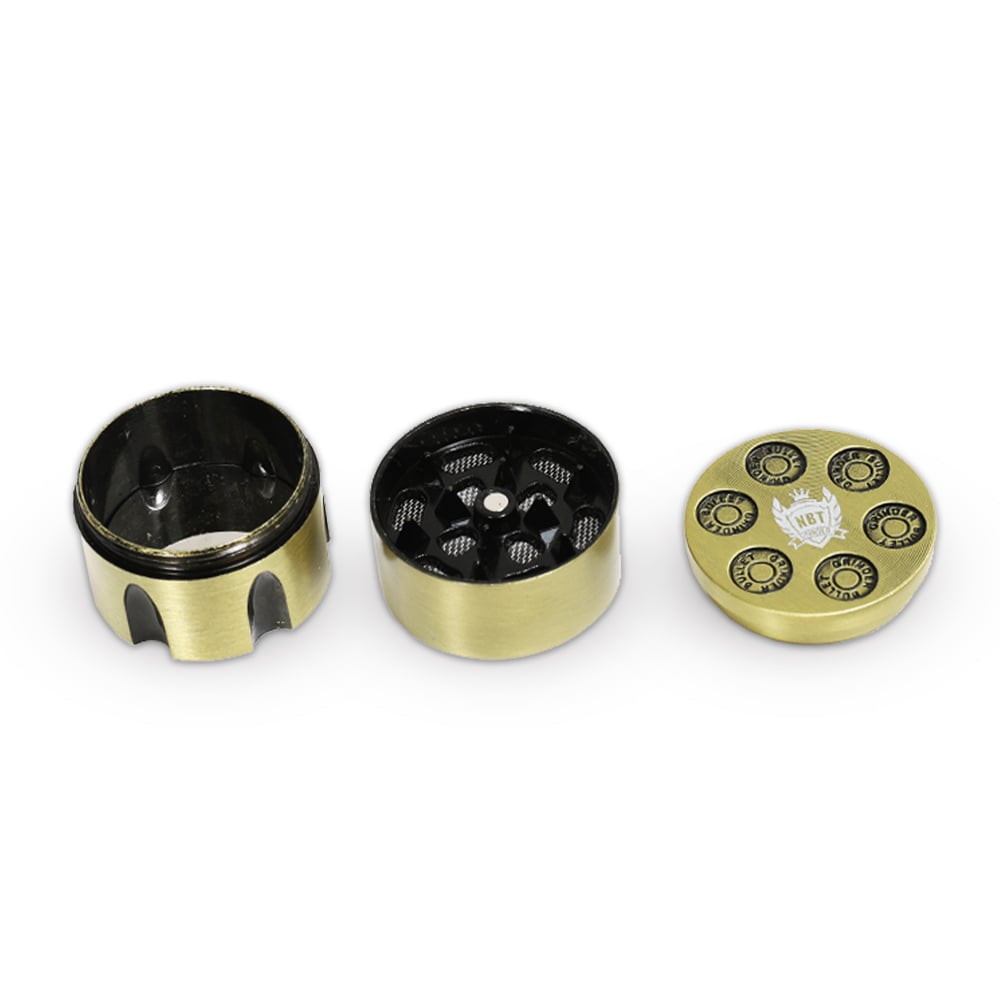 NBT Revolver Cylinder Weed Grinder 30mm 3xParts - Shisha Glass