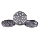 NBT Silver Aluminum Weed Grinder 100mm 4xParts - Shisha Glass
