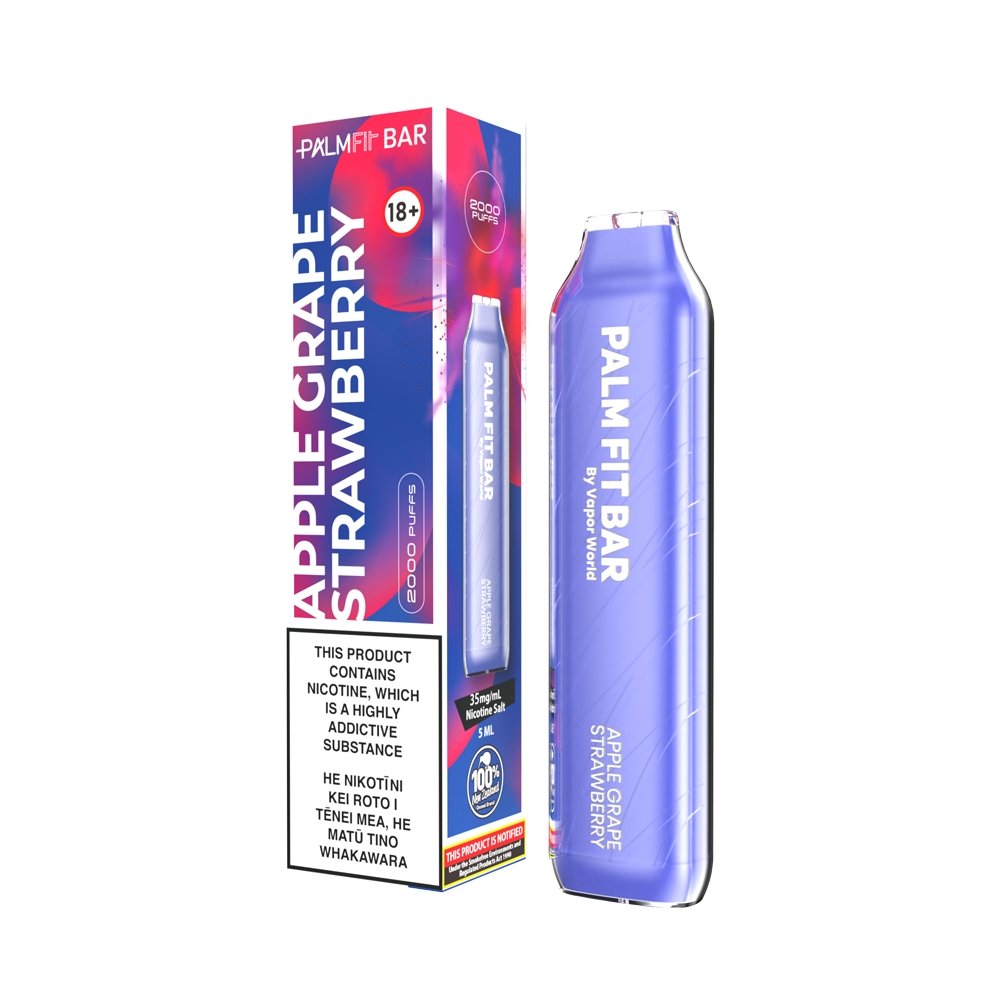 Palm Fit Bar Apple Grape Strawberry Disposable Vape - Shisha Glass