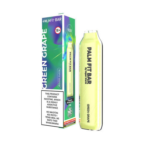 Palm Fit Bar Green Grape Disposable Vape - Shisha Glass
