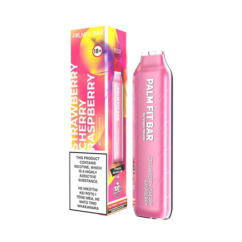 Palm Fit Bar Strawberry Cherry Raspberry Disposable Vape - Shisha Glass