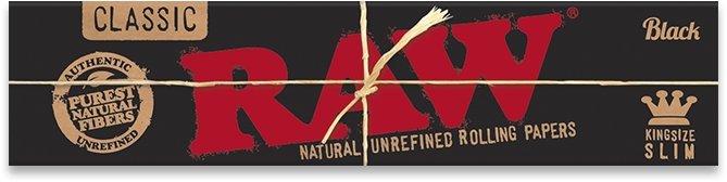 RAW Black Kingsize Slim - Shisha Glass
