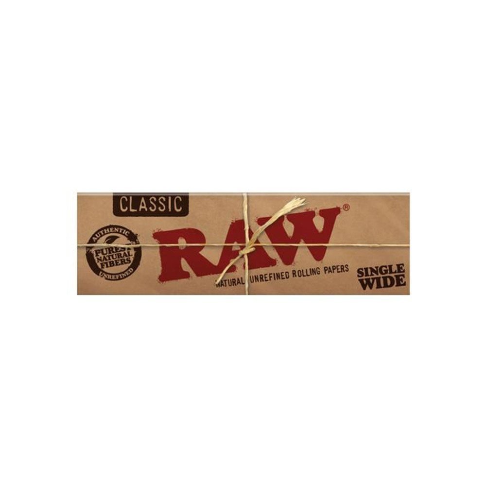 RAW Classic Single Wide Paper 50 pk - Shisha Glass