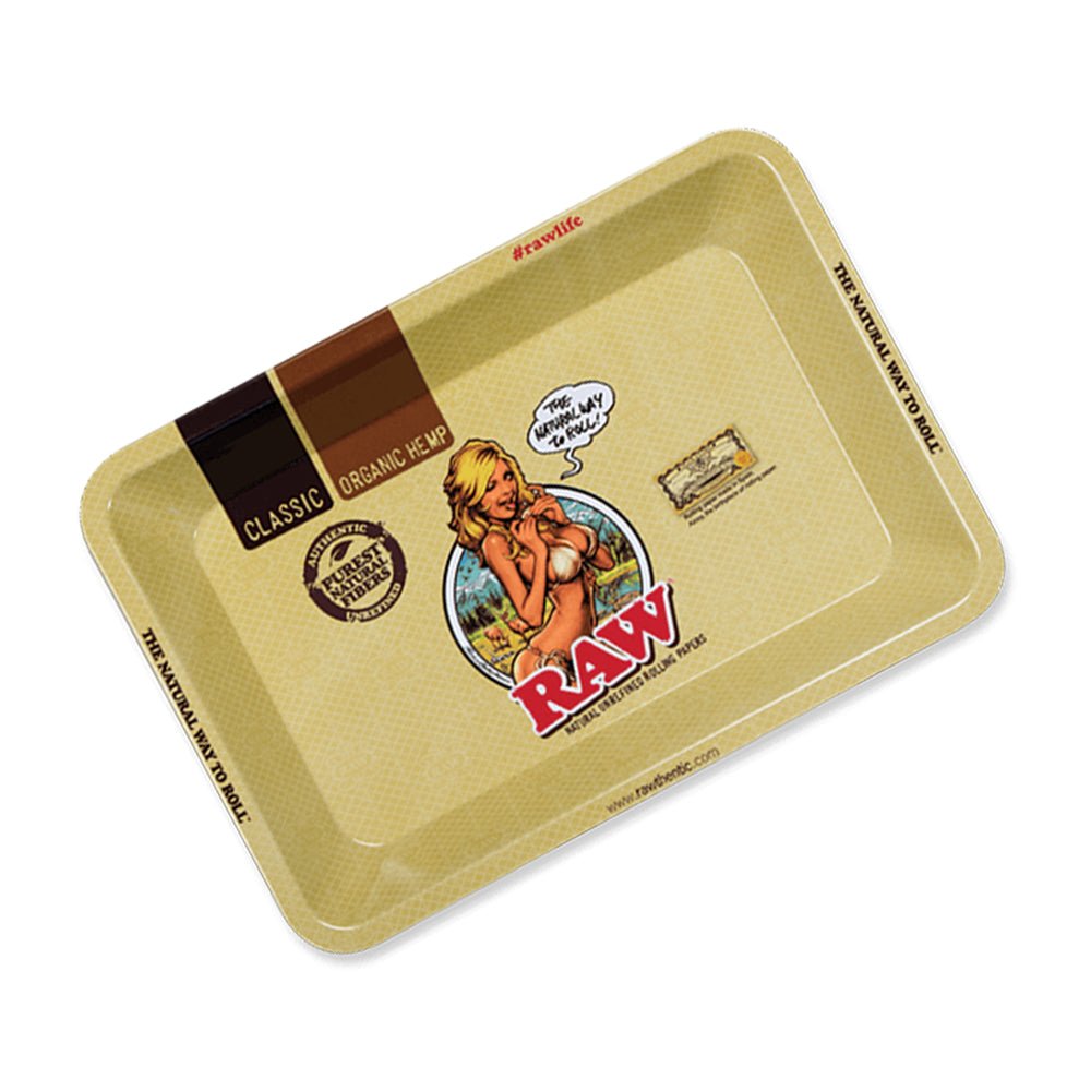 RAW Girl Rolling Tray (Mini) - Shisha Glass