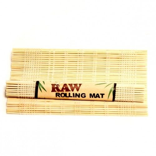 Raw Natural Bamboo Rolling Mat | Shisha Glass