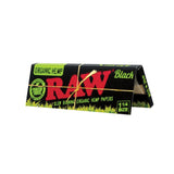 RAW ORGANIC BLACK Unrefined 1 1/4 Rolling Papers | Shisha Glass