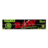 RAW ORGANIC BLACK Unrefined King Size Slim Rolling Papers | Shisha Glass