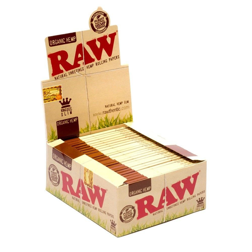 Raw Organic Kingsize Slim Papers - Shisha Glass