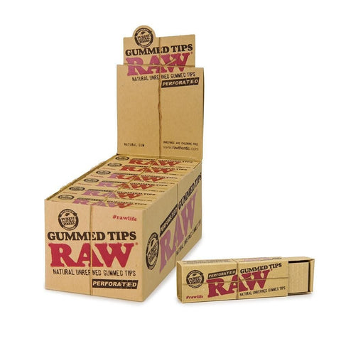 Raw Perforated Gummed Tips - Shisha Glass