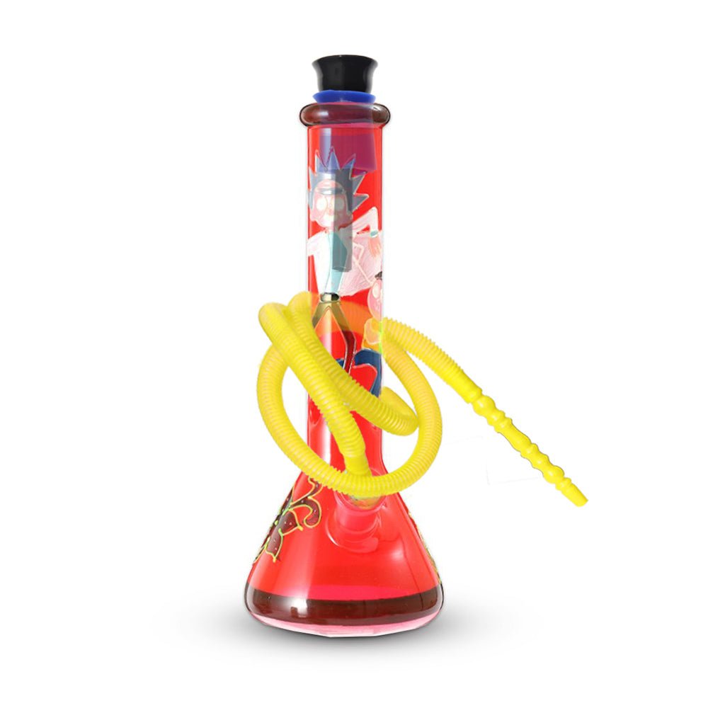 Rick and Morty Beaker Base Glass Bong With Ice Catcher 26cm - Shisha Glass