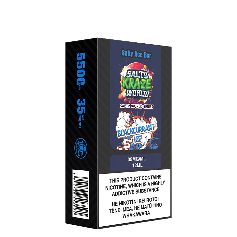 Salty Ace Bar Blackcurrant Ice Disposable Vape - Shisha Glass