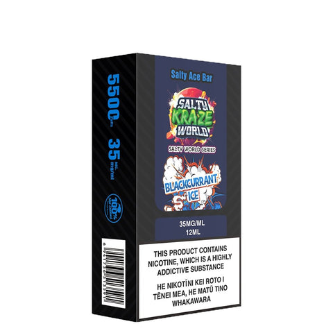 Salty Ace Bar Blackcurrant Ice Disposable Vape - Shisha Glass