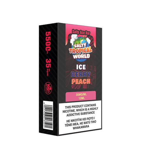 Salty Ace Bar Ice Berry Peach Disposable Vape - Shisha Glass