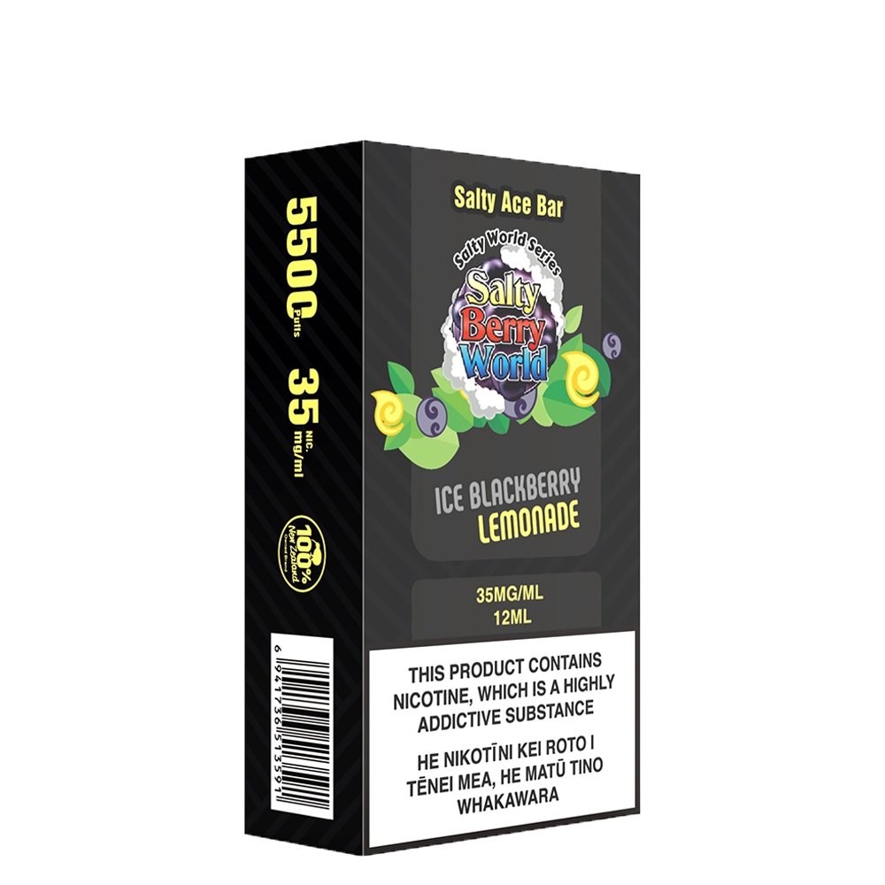Salty Ace Bar Ice Blackberry Lemonade Disposable Vape - Shisha Glass