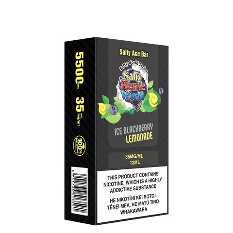 Salty Ace Bar Ice Blackberry Lemonade Disposable Vape - Shisha Glass