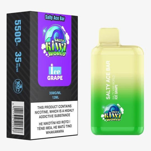 Salty Ace Bar Ice Grape Disposable Vape - Shisha Glass