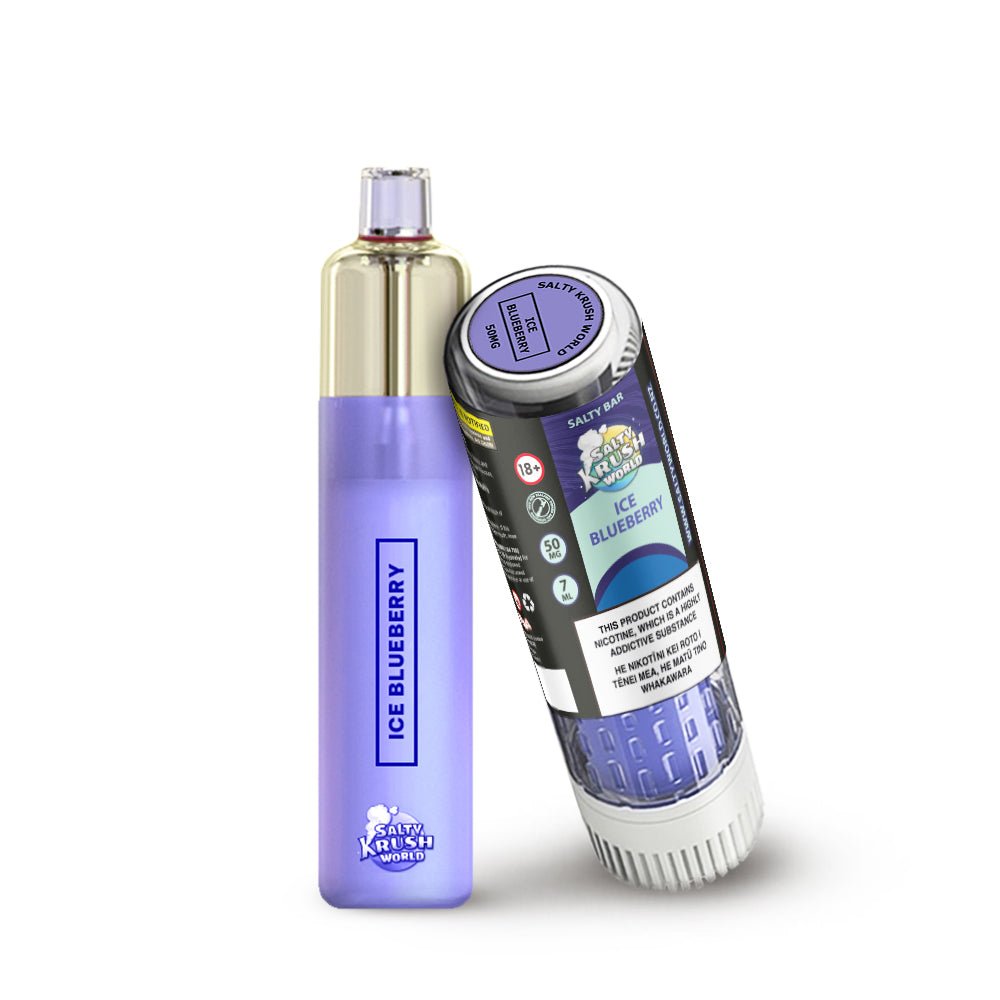 Salty Bar Ice Blueberry Disposable Vape - Shisha Glass