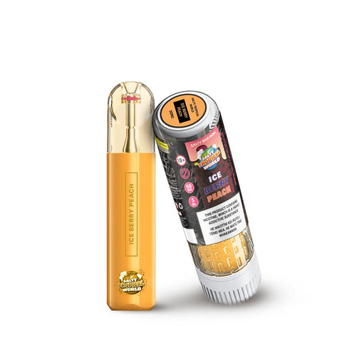 Salty Bar Mini Ice Berry Peach Disposable Vape - Shisha Glass