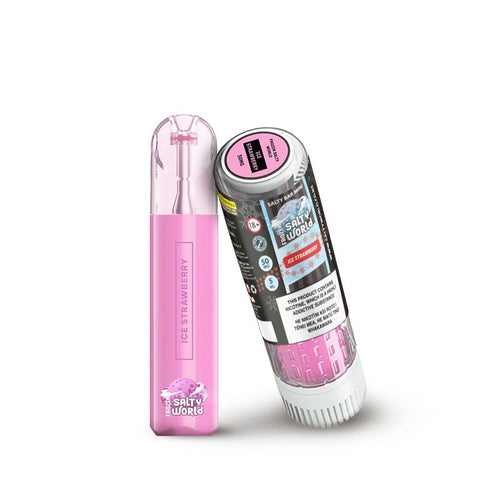 Salty Bar Mini Ice Strawberry Disposable Vape - Shisha Glass