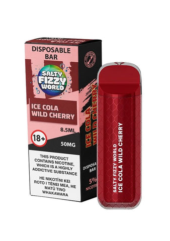 Salty Fizzy World Ice Cola Wild Cherry - Shisha Glass