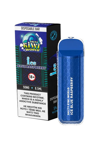 Salty Kiwi World Ice Blue Raspberry - Shisha Glass