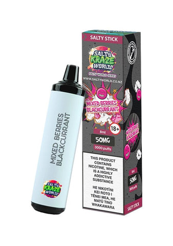 Salty Stick Mixed Berries Blackcurrant Disposable Vape - Shisha Glass