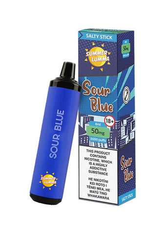 Salty Stick Sour Blue Disposable Vape - Shisha Glass
