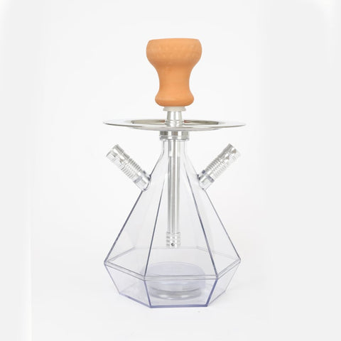 Shisha Glass Diamond Hookah 1xHose 22cm - Shisha Glass