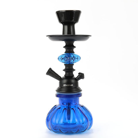 Shisha Glass Flat Diamond Hookah 1x Hose 21cm - Shisha Glass