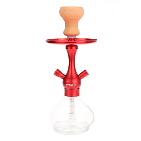 Shisha Glass Round Base Hookah 1xHose 35cm - Shisha Glass