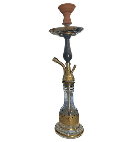 20-Inch Handmade Egyptian Hookah Set With 1 Hose - Traditional Design