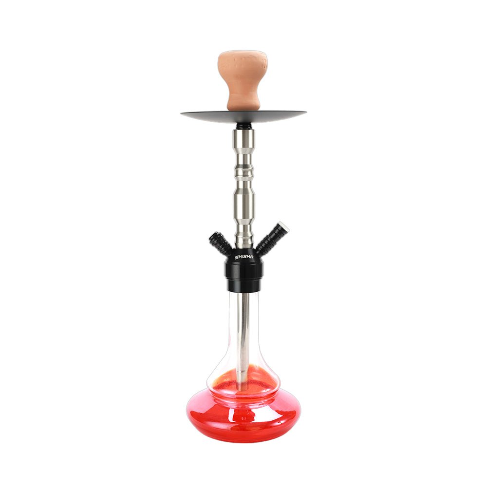 Shisha Glass Thin Base Hookah 1xHose 40cm - Shisha Glass