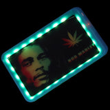 ShishaGlass 7-Color Glow Blue Rolling Tray - Shisha Glass