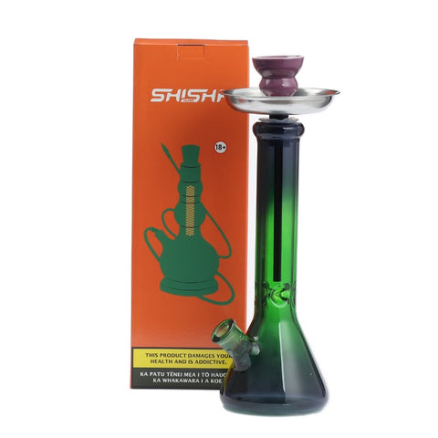 Shishaglass EX7 Colourful Beaker Base Glass Bong With Ice Catcher 32cm - Shisha Glass