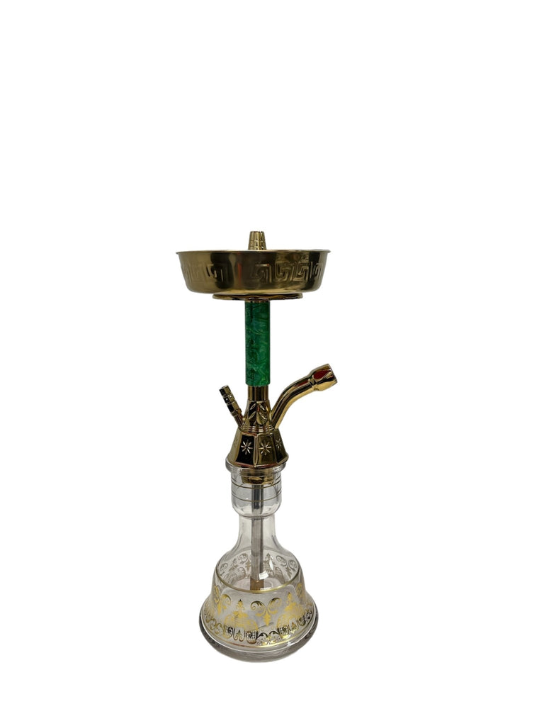 Shishaglass Green Egyptian Style Hookah 46cm | Shisha Glass