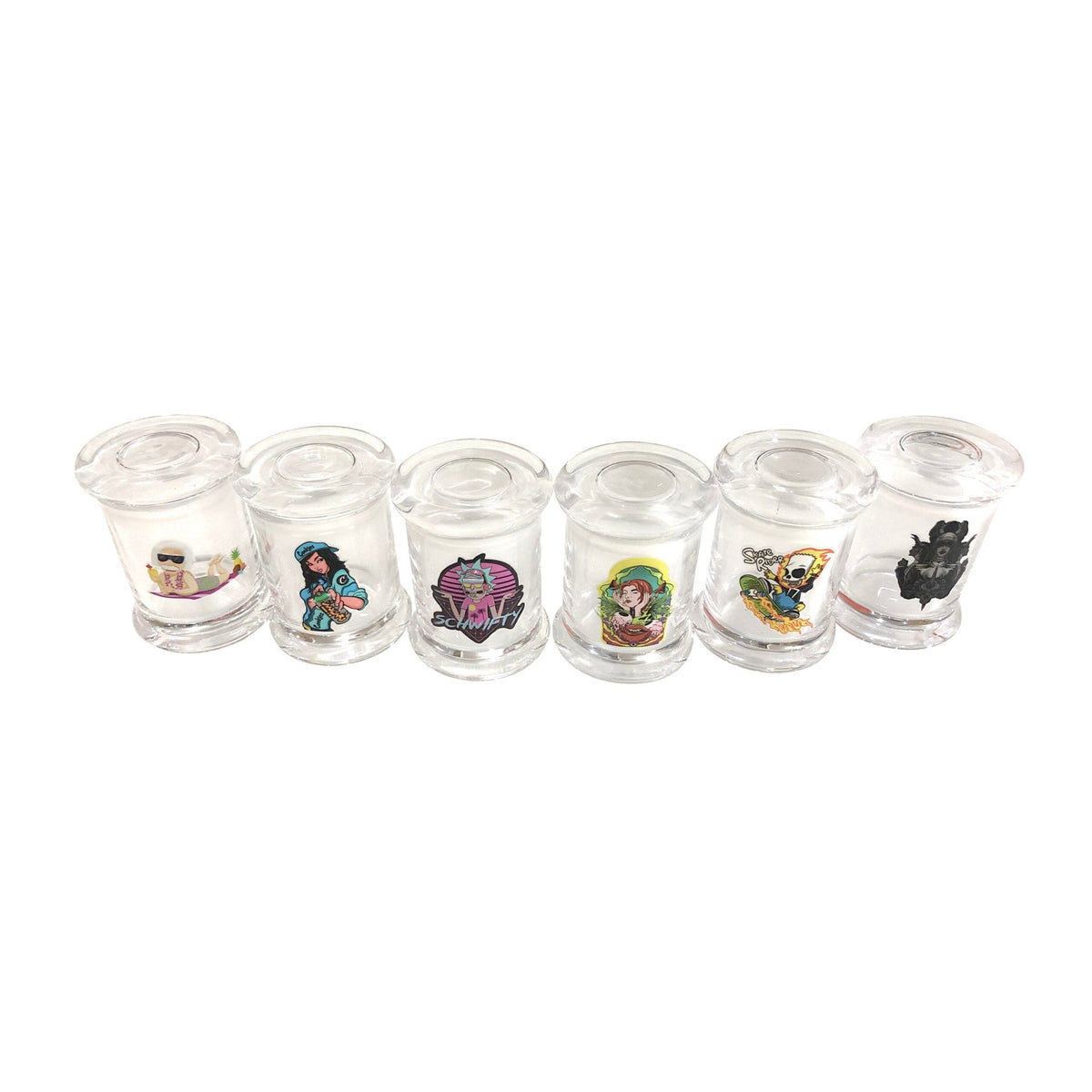 Shishaglass Stash Pop Top Storage Glass Jar JT - Shisha Glass