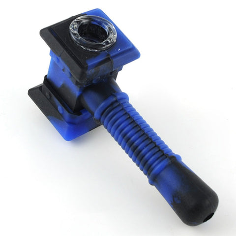 Silicone Hammer Shape Weed Pipe - Shisha Glass