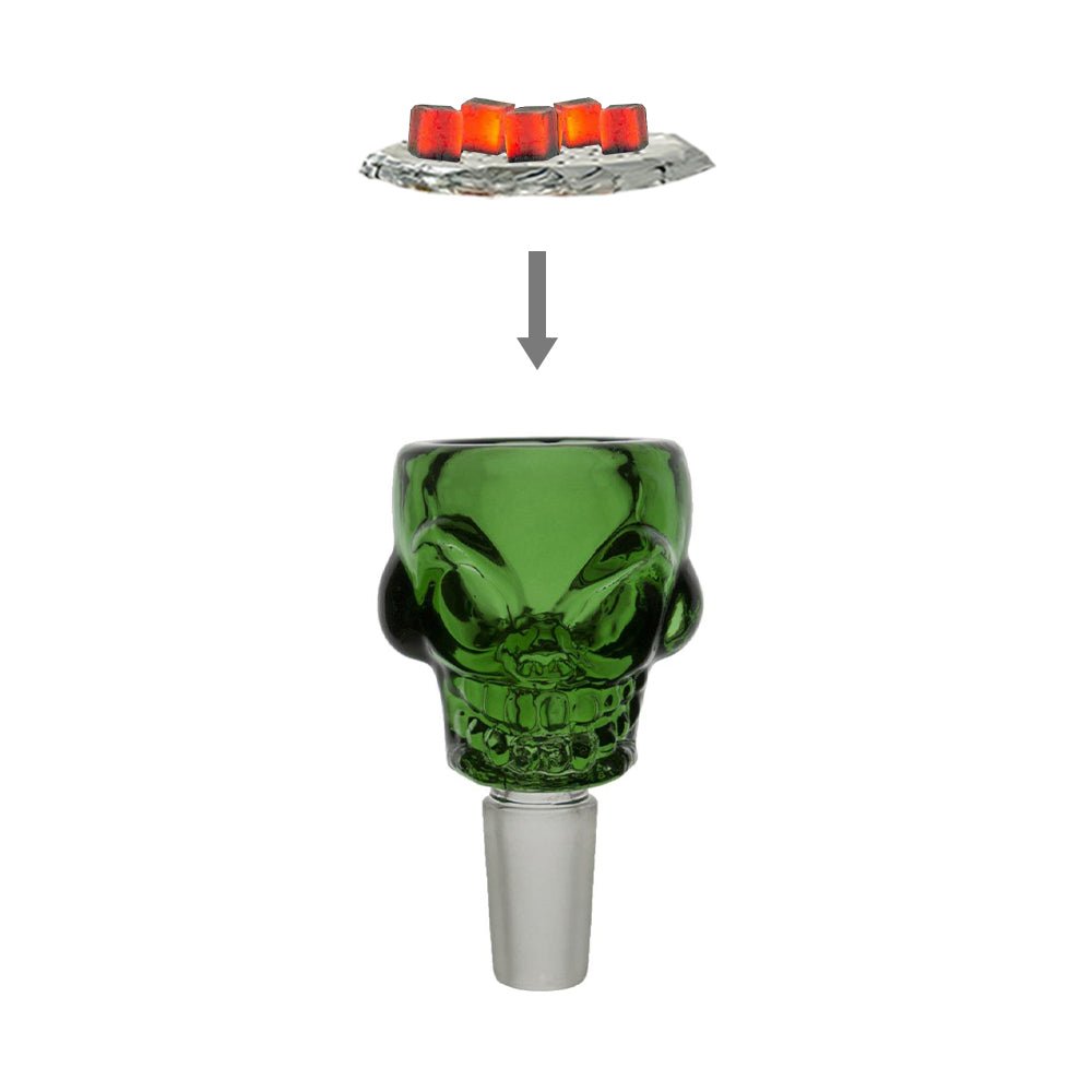 Skull Attack Glass Shisha Bowl 14.5mm Shisha Glass