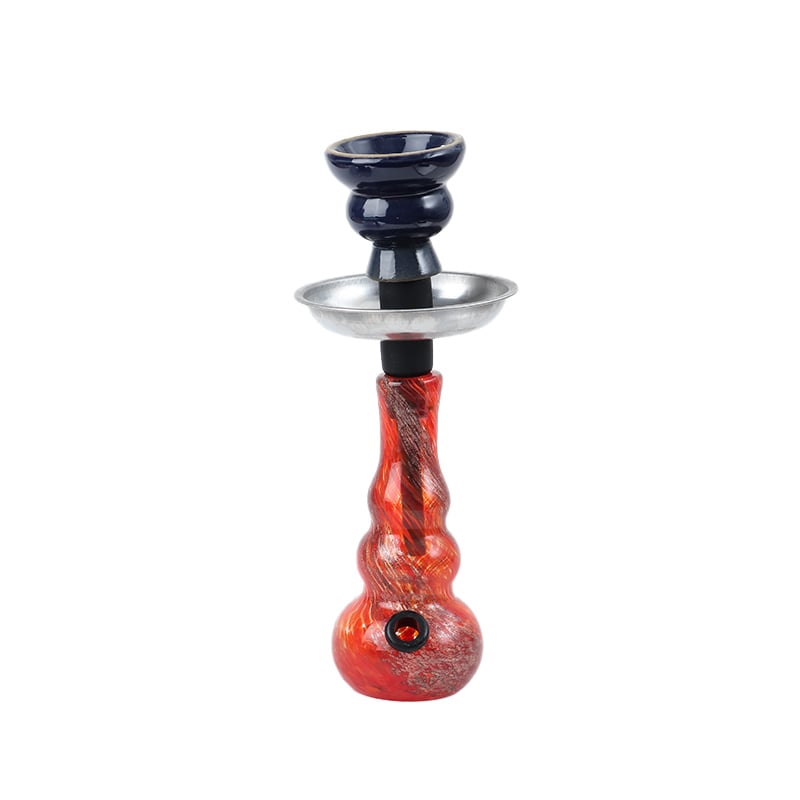 ST1 Coloured Triple Round Base Glass Bong 15.2cm - Shisha Glass