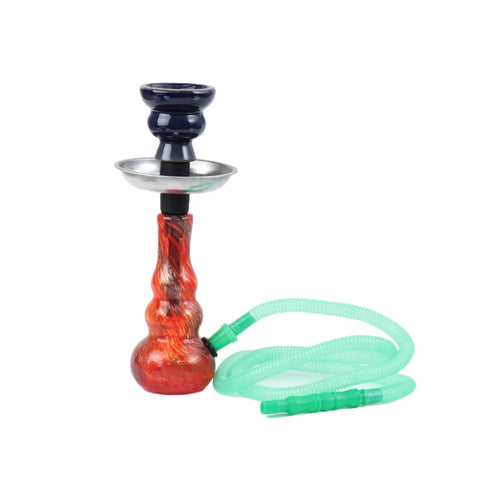 ST1 Coloured Triple Round Base Glass Bong 15.2cm - Shisha Glass