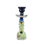 ST2 Coloured Twister Round Base Glass Bong 15.2cm - Shisha Glass