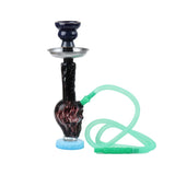 ST3 Coloured Skull Round Base Glass Bong 15.2cm - Shisha Glass