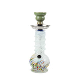 ST4 Coloured Twister Round Base Glass Bong 20.3cm - Shisha Glass