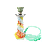 ST5 Coloured Twister Triple Round Base Glass Bong 20.3cm - Shisha Glass