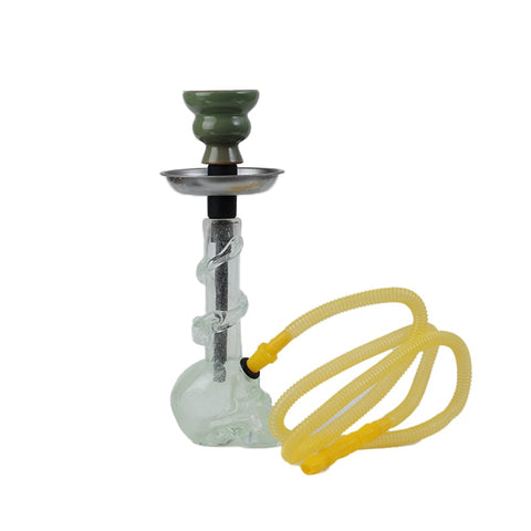ST7 Coloured Twister Skull Base Glass Bong 20.3cm - Shisha Glass