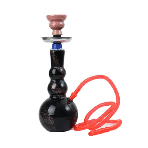 ST8 Coloured Triple Round Base Glass Bong 25.4cm - Shisha Glass