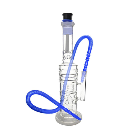 Straight Base Triple Percolator Glass Bong 47cm - Shisha Glass