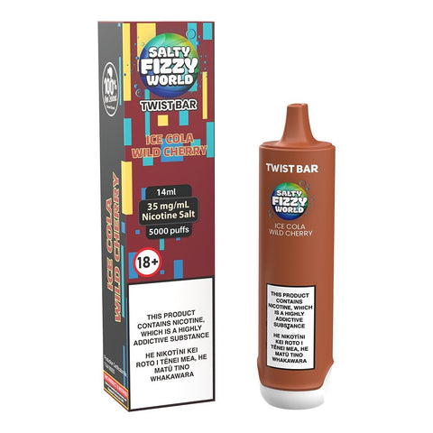 Twist Bar Ice Cola Wild Cherry Disposable Vape - Shisha Glass